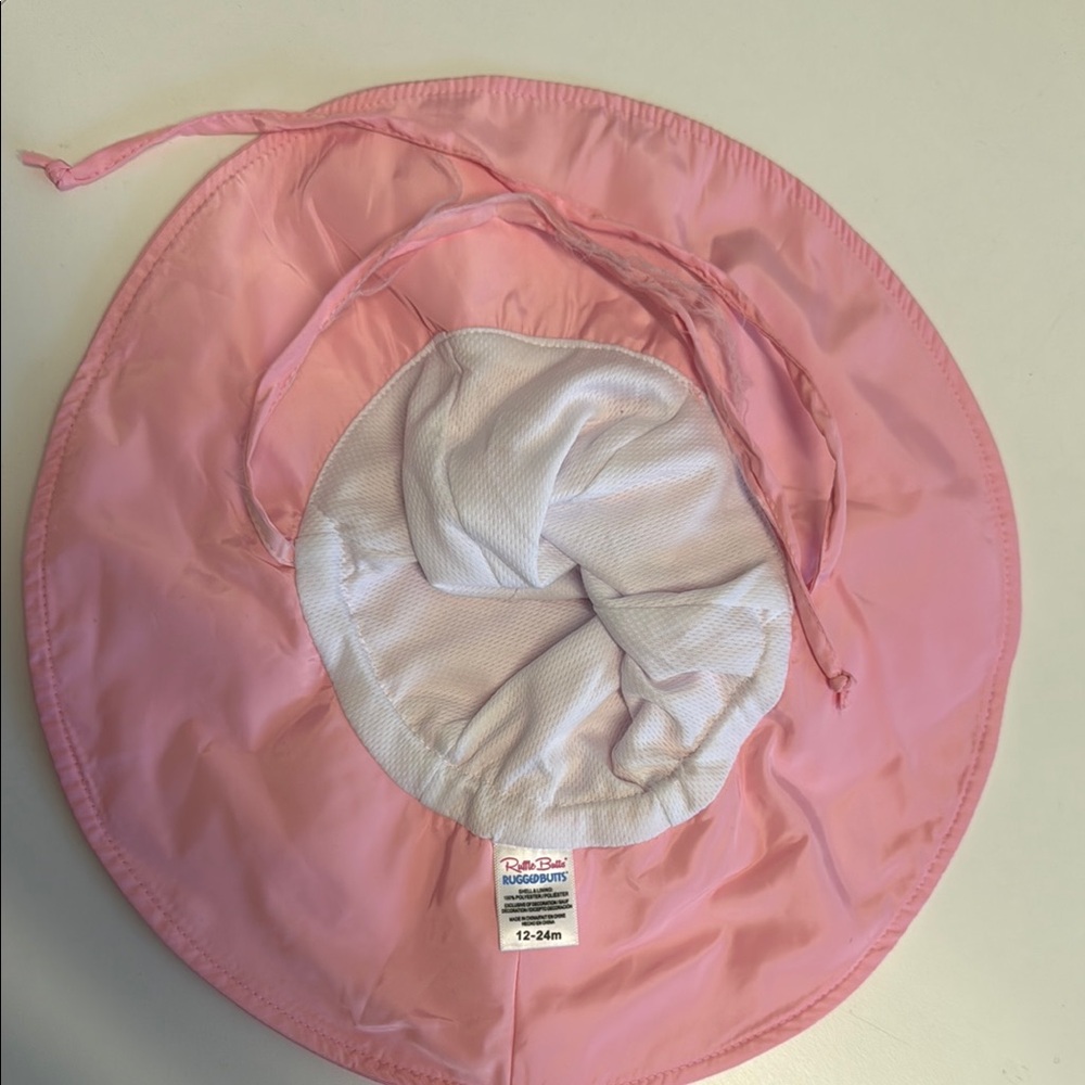 Ruffle Butts Pink kids Bonnet Hat - Picture 5 of 5